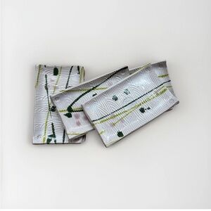 Vintage Hand Made Majolica-style asparagus serving platter/dish Set of 6